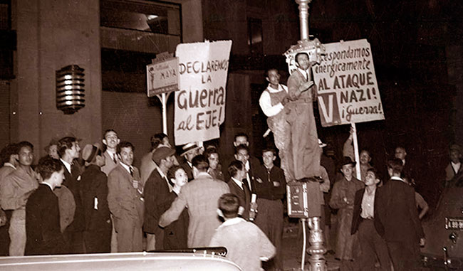 México les declara la guerra a las potencias del Eje en la Segunda Guerra  Mundial / 28 de Mayo de 1942 .: Un día en la historia de México