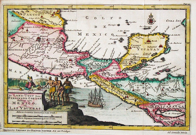 Mapa antiguo de México.