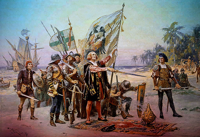 Día de la Raza, Cristóbal Colón y su expedición llegan a América (1492)