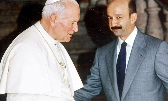Juan Pablo II y Carlos Salinas de Gortari